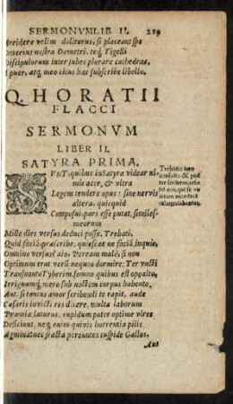Q. Horatii Flacci Sermonum Liber II.