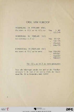 Orde van verkoop