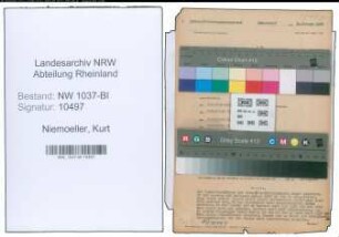 Entnazifizierung Kurt Niemoeller , geb. 16.11.1909 (Verw.Angestellter)