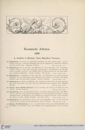 Keramische Arbeiten