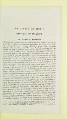 Siebenter Abschnitt. Philosophie und Religion*)