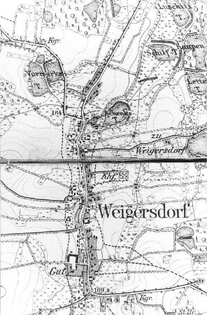 Hohendubrau-Weigersdorf. Meßtischblatt, 1:25.000, Sekt. Weigersdorf