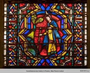 Typologischer Zyklus der Apsisfenster : Mittelfenster A-VII : Jakob überquert den Jordan