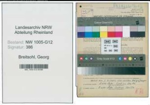 Entnazifizierung Georg Breitsohl , geb. 05.12.1892 (Werkmeister)