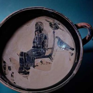 Korinthischer Kantharos mit thronendem Zeus