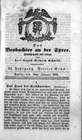 3. Stueck, 19. Januar 1852