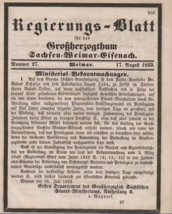 Nr. 27 : 17. August 1853