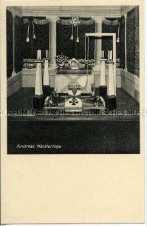 Postkarte aus dem Sächsischen Logenmuseum in Chemnitz