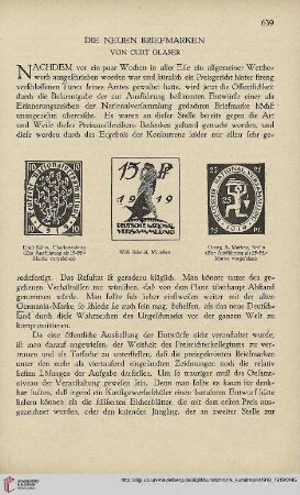 Neue Folge 30 = Jahrgang 54: Die neuen Briefmarken