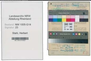 Entnazifizierung Herbert Stahl , geb. 13.12.1899 (Betriebsleiter)