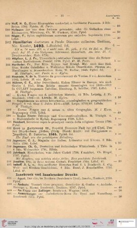 Innsbruck und Innsbrucker Drucke (Nr. 598 - 1064)