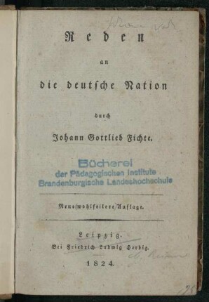 Reden an die deutsche Nation
