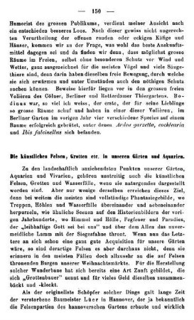 Die künstlichen Felsen, Grotten etc. in unseren Gärten und Aquarien.