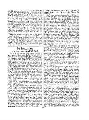Die Kreuzzeitung und das Korrespondenz-Blatt