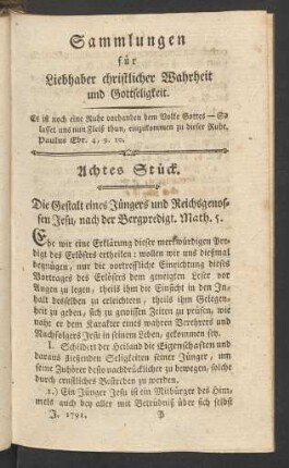 Achtes Stück