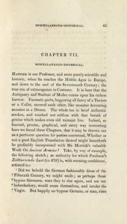 Chapter VII. Miscellaneous-Historical