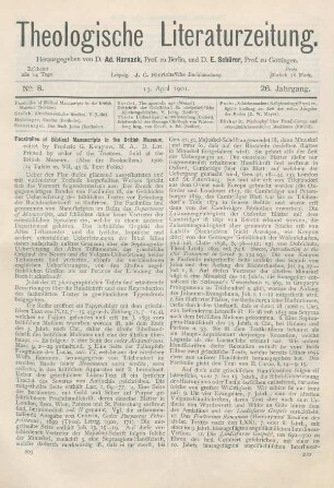 209-211 [Rezension] Facsimiles of Biblical Manuscripts in the British Museum