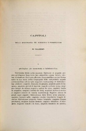 Statuti inediti delle maestranze della città di Palermo