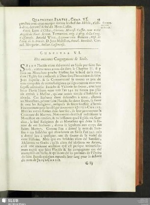 Chapitre VI. Des anciennes Congregations de Sicile
