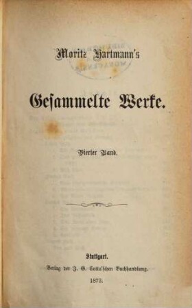 Moritz Hartmann's gesammelte Werke, 4