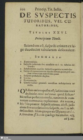 Titulus XXVI. De Suspectis Tutoribus, Vel Curatoribus