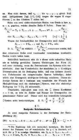 § 7. Reziproke Relationsskalen.