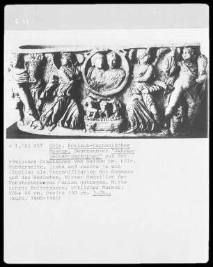 Jahreszeitensarkophag aus einer römischen Grabkammer