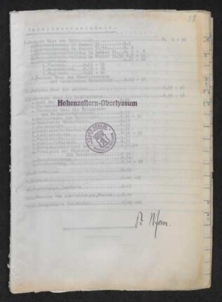1931/32: Hohenzollern-Oberlyzeum, Berlin-Wilmersdorf - 1931/32