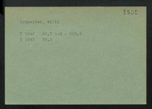 Schneider, Willi