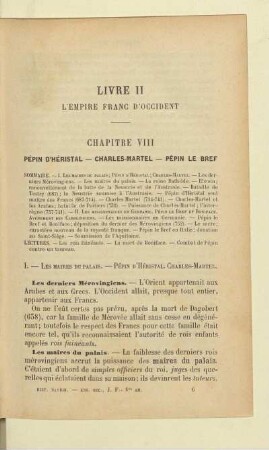 Livre II L'empire franc d'occident