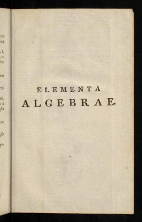 119-180, Elementa Algebrae