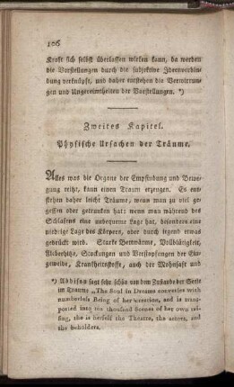 Zweites Kapitel. Physische Ursachen der Träume.