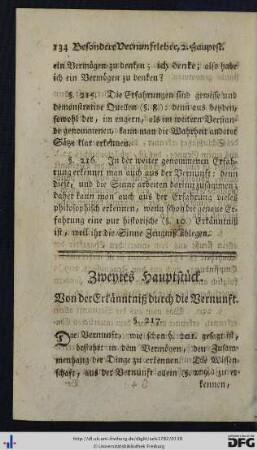 2. Von der Erkänntniß durch die Vernunft.