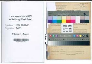 Entnazifizierung Anton Elberich , geb. 08.07.1907 (Studienrat)