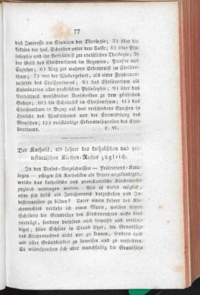 77-79 Der Katholik, als Lehrer des katholischen und protestantischen Kirchen-Rechts zugleich