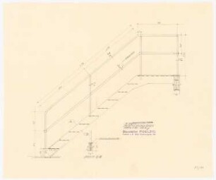I.G.-Farben, Frankfurt/Main Versuchslaboratorium: Treppengeländer (Dachtreppe) 1:10
