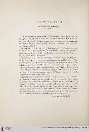 Tête d’un gaulois au musée de Bologne