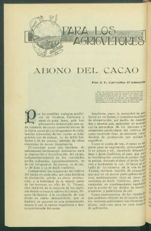 Para los Agricultores