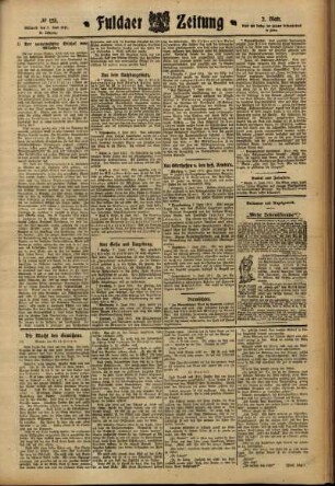 Zweite Ausgabe vom Mittwoch, den 07. Juni 1911.