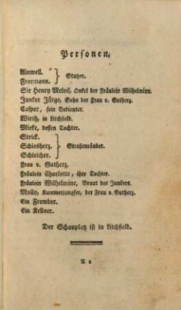 Die Stuzerlist : Ein Lustspiel in fünf Aufzügen