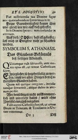 [Symbolum S. Athanasii, Salve Regina, Litaniae de omnibus sanctis]