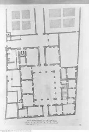 Palazzi di Roma de' più celebri architetti / disegnati da Pietro Ferrerio. 1. Buch., Tafel 33: Palazzo Spada, Grundriss