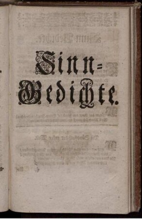 Sinn-Gedichte.