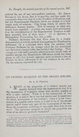 On twisted quartics of the second species.