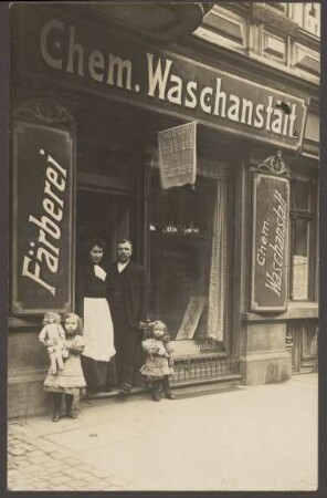 Ansichtskarte Waschanstalt und Färberei, Falckensteinstraße 7