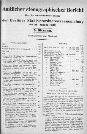 Sitzung 5, 28. Januar 1930