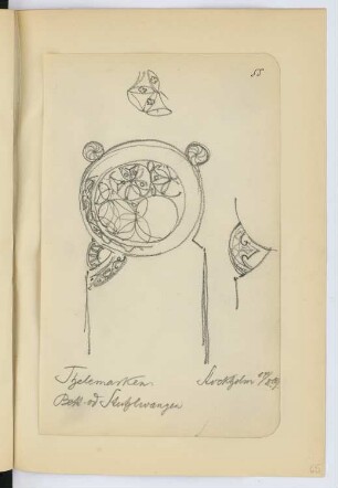 Bettwangen aus Norwegen: Details (aus: Skizzen- und Fotoalbum 27)
