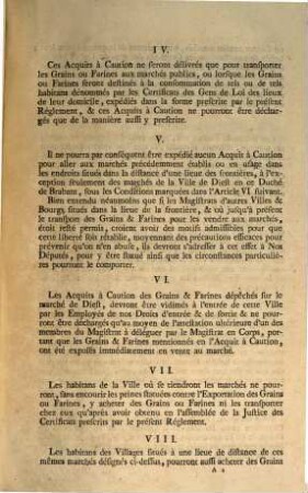 Reglement Des Trois Etats Representant Le Peuple Du Duche' De Brabant, Du 30 Janvier 1790.