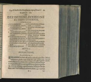 Caput III. De Definitione, Divisione Ac Causa Efficiente.