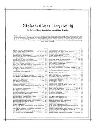 Alphabetisches Verzeichnis der in dem Werke behandelten gewerblichen Betriebe